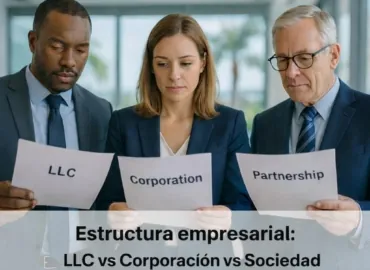 Elegir la Estructura Empresarial Correcta: LLC vs Corporación vs Sociedad