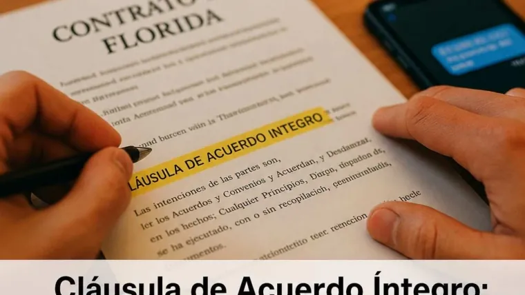 Cláusula de Acuerdo Completo: Por Qué Sus Mensajes de Texto No Cuentan