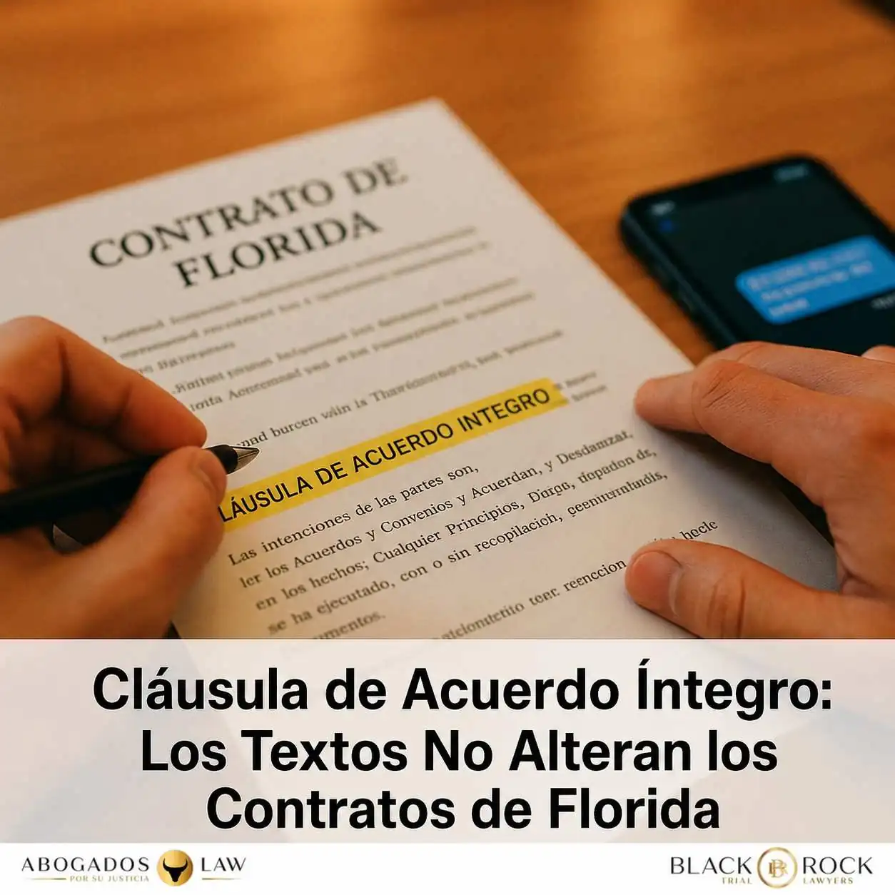 Cláusula de Acuerdo Completo: Por Qué Sus Mensajes de Texto No Cuentan