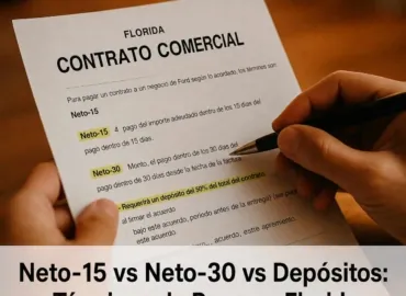 Condiciones de Pago Efectivas: Net-15 vs Net-30 vs Depósitos
