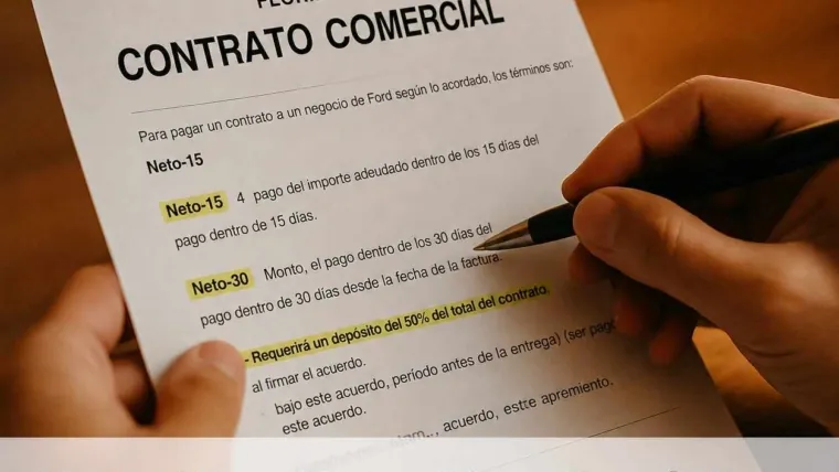 Condiciones de Pago Efectivas: Net-15 vs Net-30 vs Depósitos