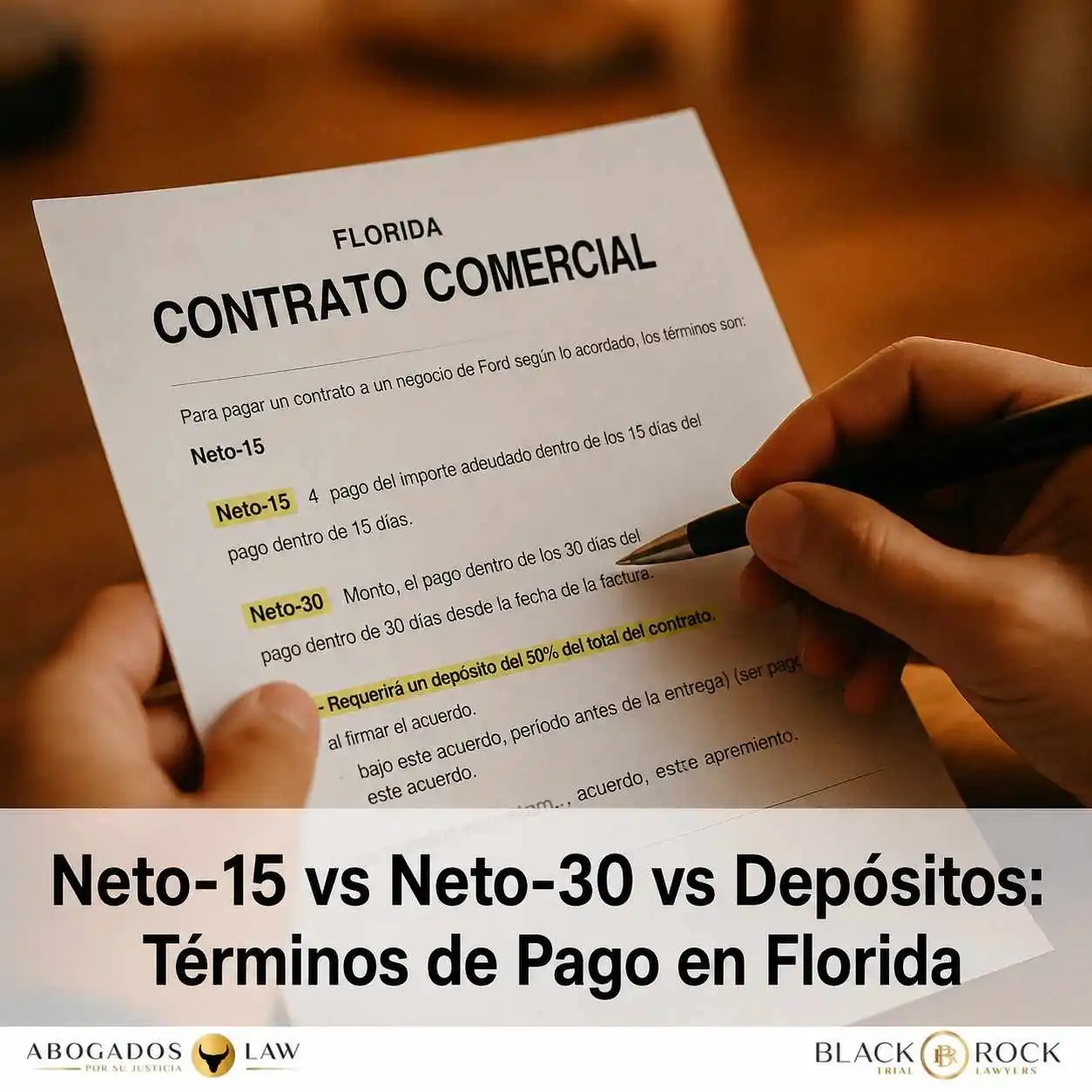 Condiciones de Pago Efectivas: Net-15 vs Net-30 vs Depósitos