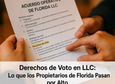 Fundamentos de LLC de Varios Miembros: La Cláusula de ‘Derechos de Voto’ que los Dueños Lamentan