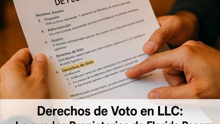 Fundamentos de LLC de Varios Miembros: La Cláusula de ‘Derechos de Voto’ que los Dueños Lamentan
